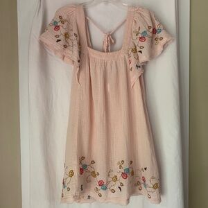 Anthropologie 'Yvette Lounge Dress' in soft blush gauze